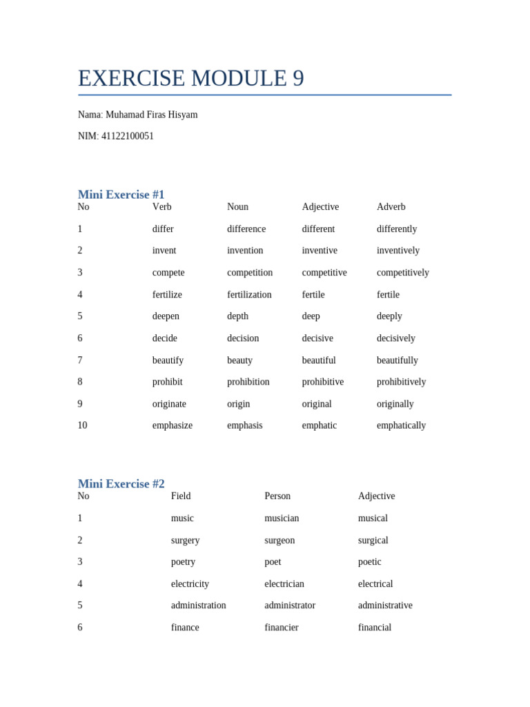 Vocabulary and Grammar Exercises | PDF | Language Families | Linguistic ...
