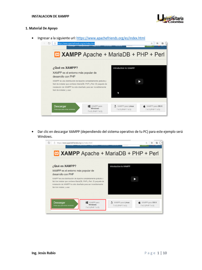 Guía de Instalación de XAMPP en Windows 11 | PDF | Mi sql | Servidor ...