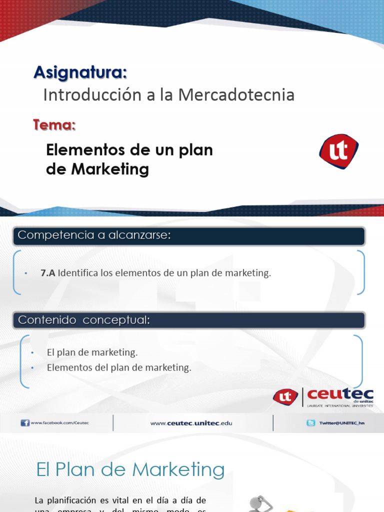 C1 - S7 Elementos de Un Plan de Marketing | PDF | Marketing | Análisis FODA