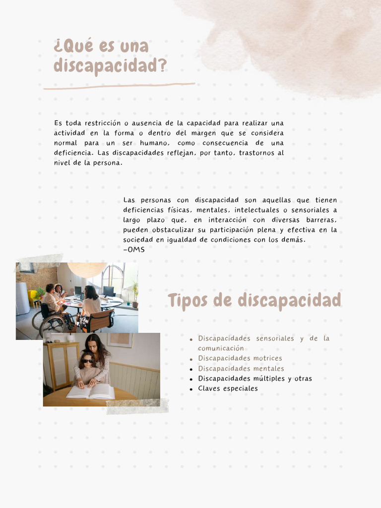 Tipos y Estrategias de Inclusión en Discapacidad | PDF | Invalidez ...