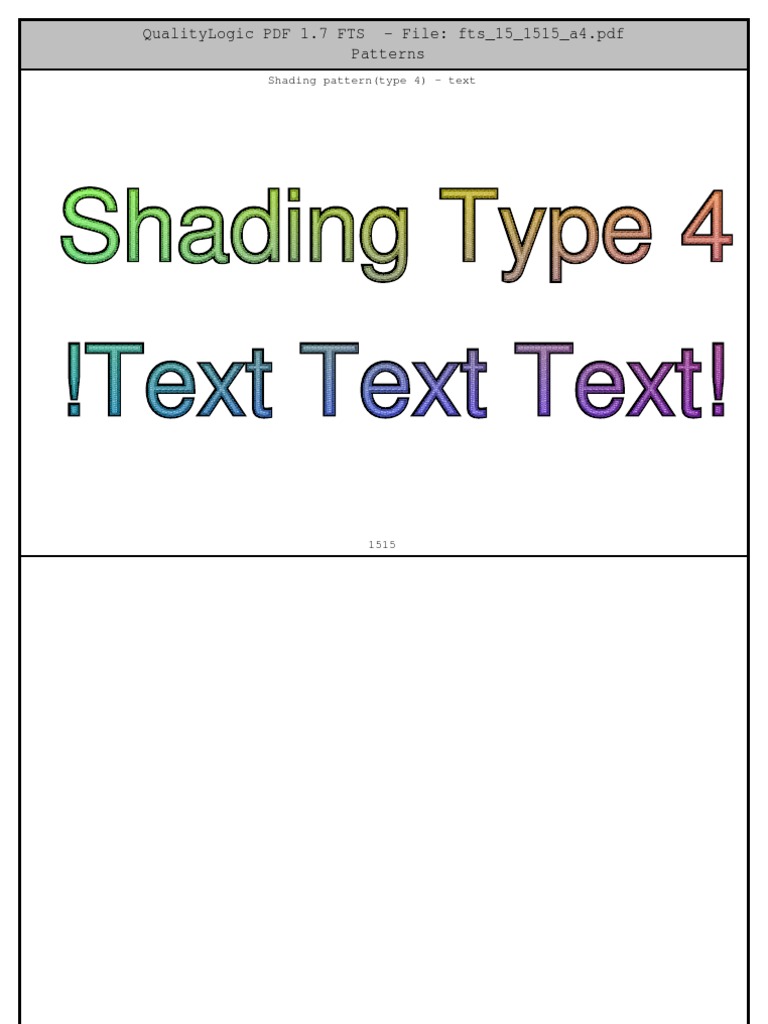 Shading Type 4 !text Text Text!: Qualitylogic PDF 1.7 Fts - File: Fts ...