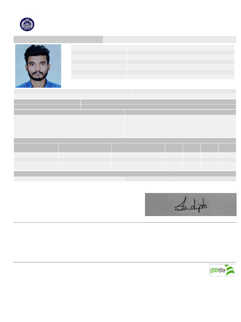 Cadet Sub-Inspector Application - Bangladesh | PDF