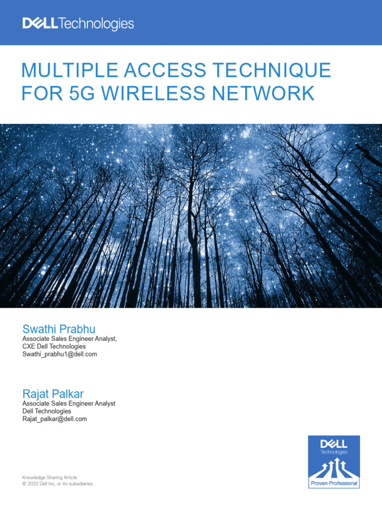 2022KS Prabhu-Multiple Access Technique 5G Wireless Network | PDF ...
