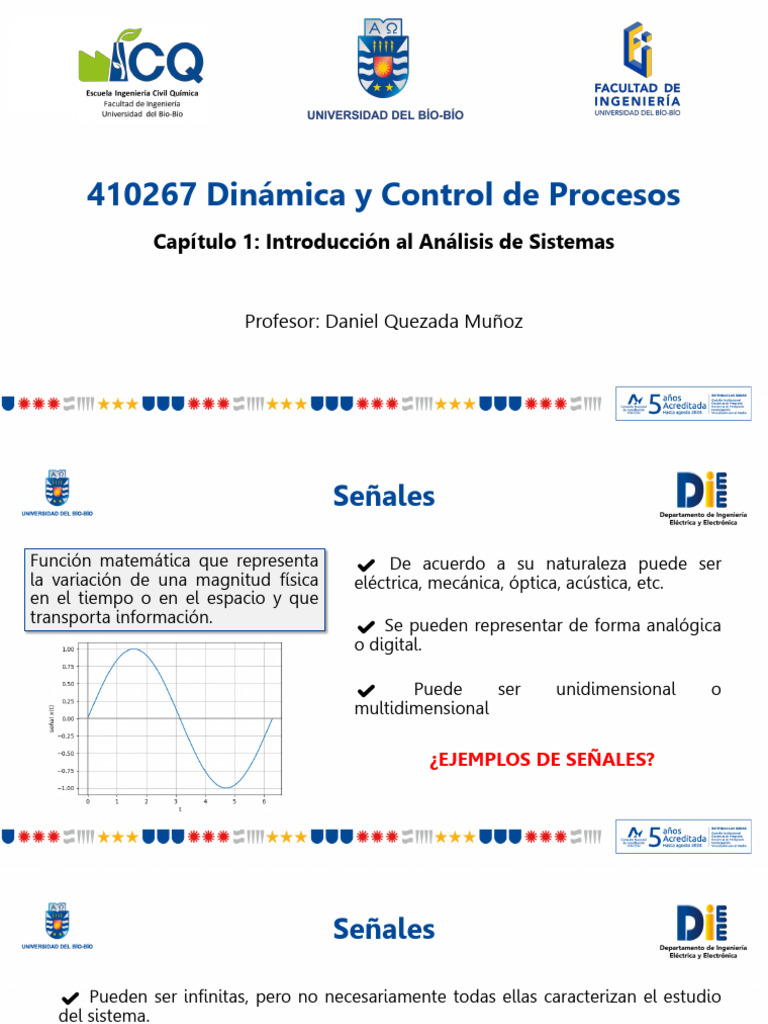 Análisis de Sistemas y Señales en Control | PDF | Ecuaciones | Sistema