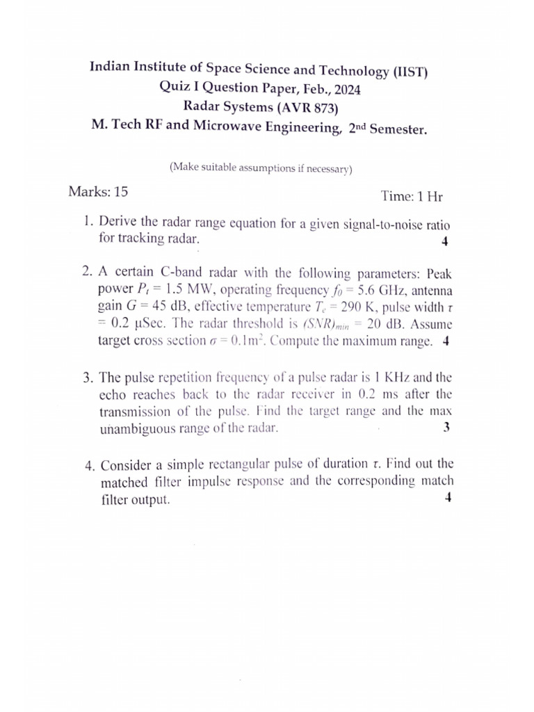 Radar Pyq | PDF