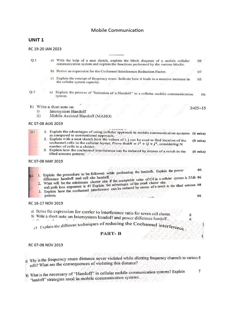 Mobile Communication Unit Overview | PDF