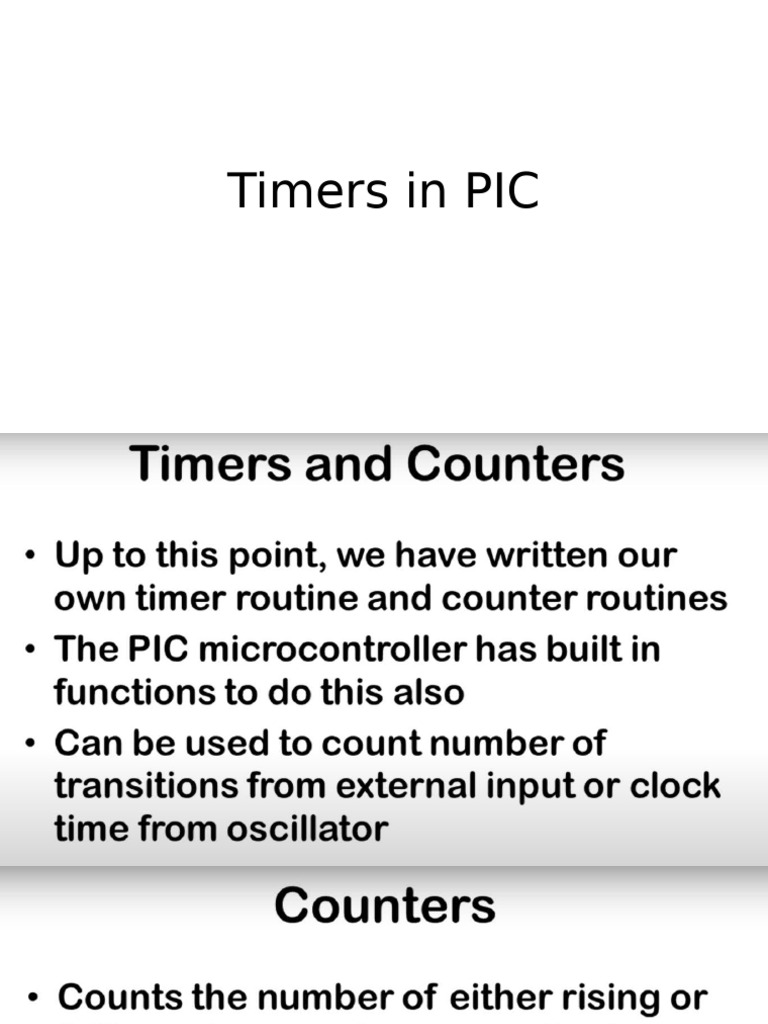 Timers in PIC | PDF