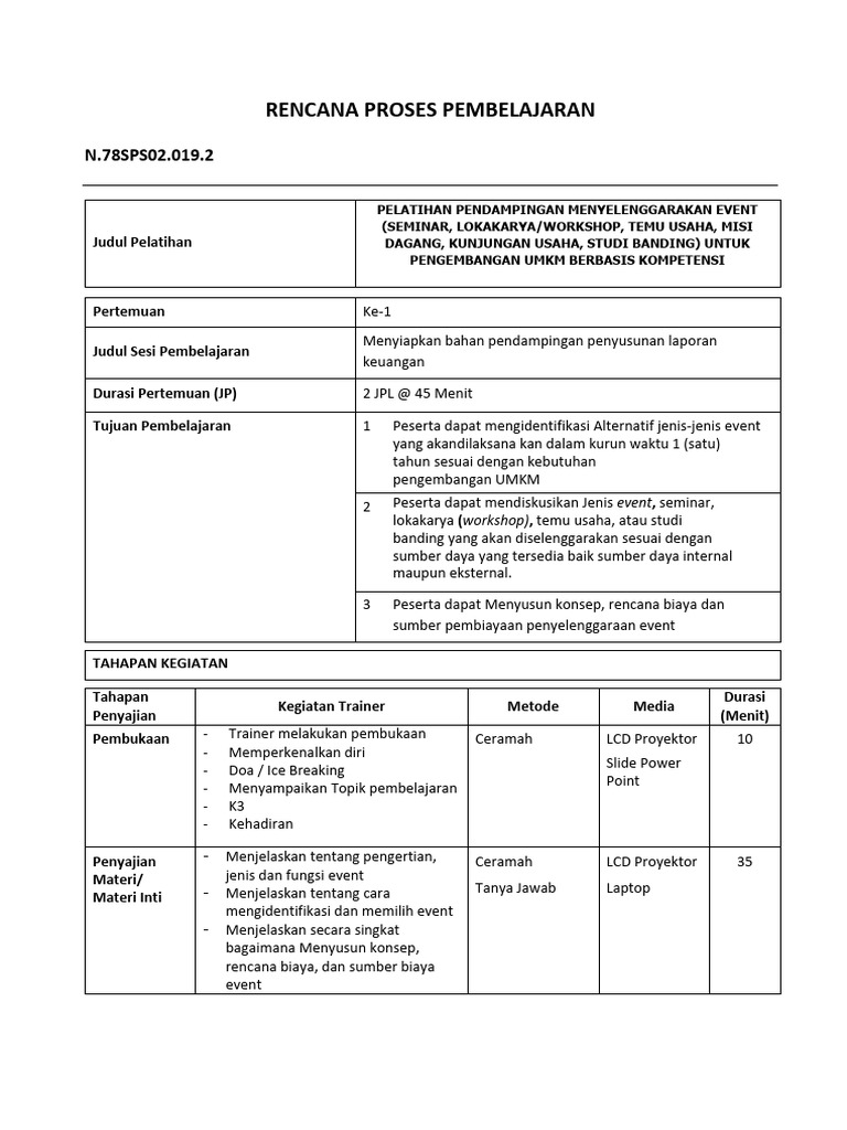 Contoh RPP | PDF