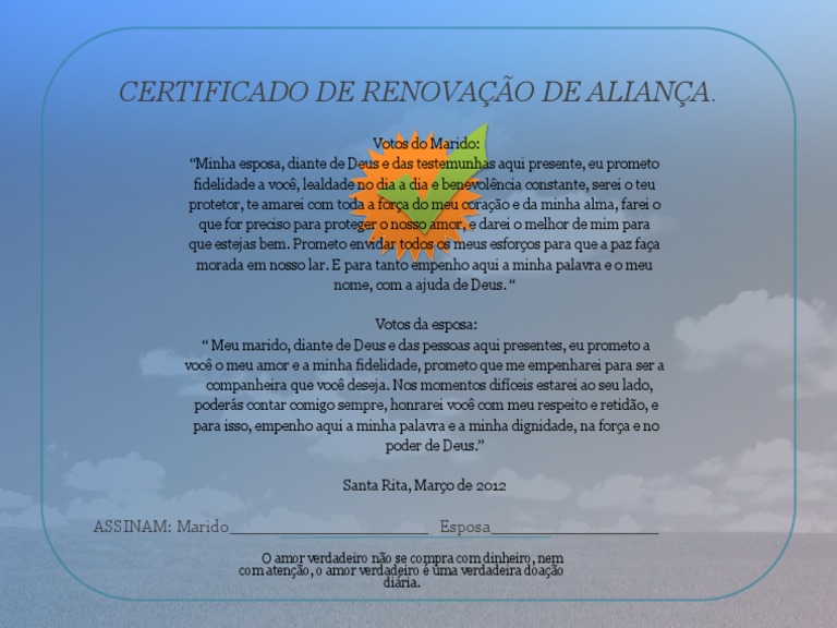 Renovação - Certificado