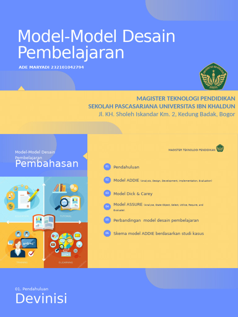 Model Model Desain Pembelajaran Pdf