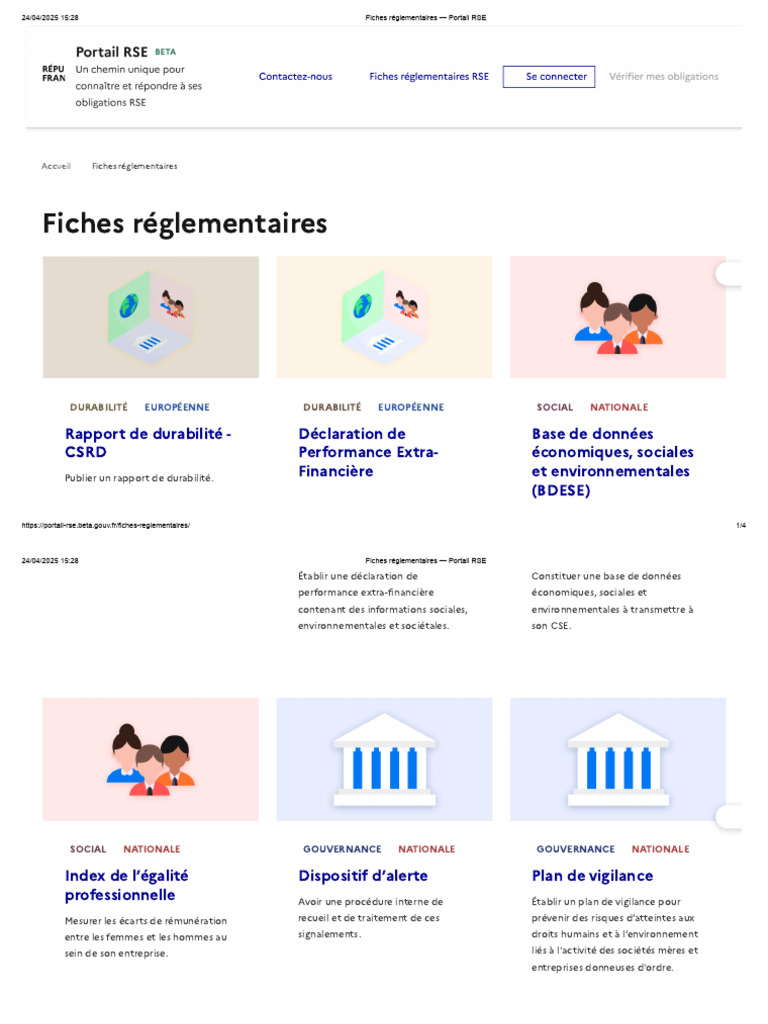Fiches Réglementaires RSE en France | PDF | Responsabilité sociétale ...