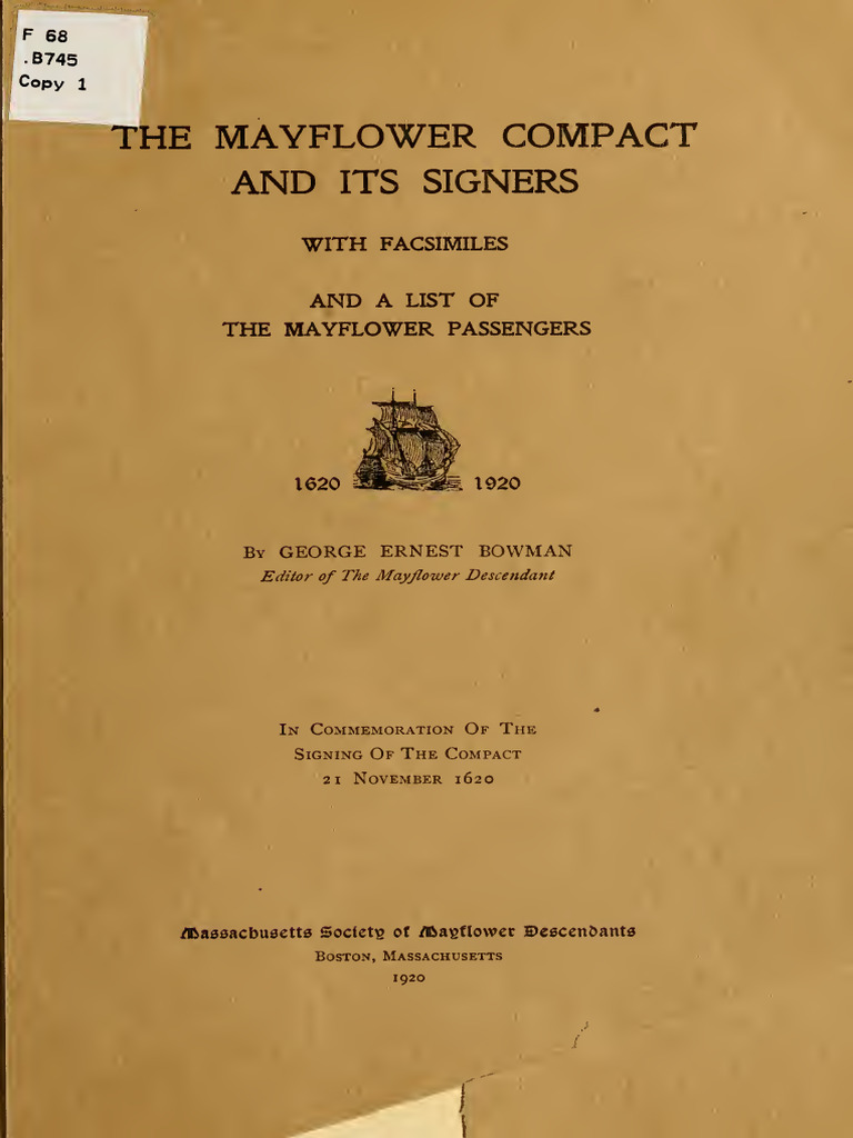 Mayflower Compact: Signers & History | PDF | Plymouth Colony | Former ...