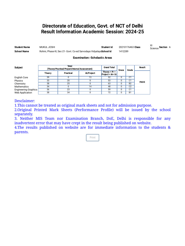 Edustud - Nic.in Result frmPubliclevelResult 23 24.aspx | PDF | Student ...
