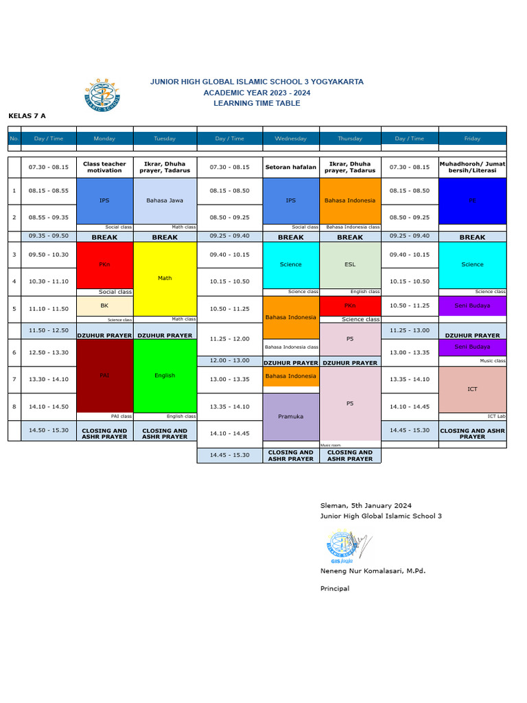 Jadwal JHS Periode 5 Feb - 1 Maret 2024 | PDF