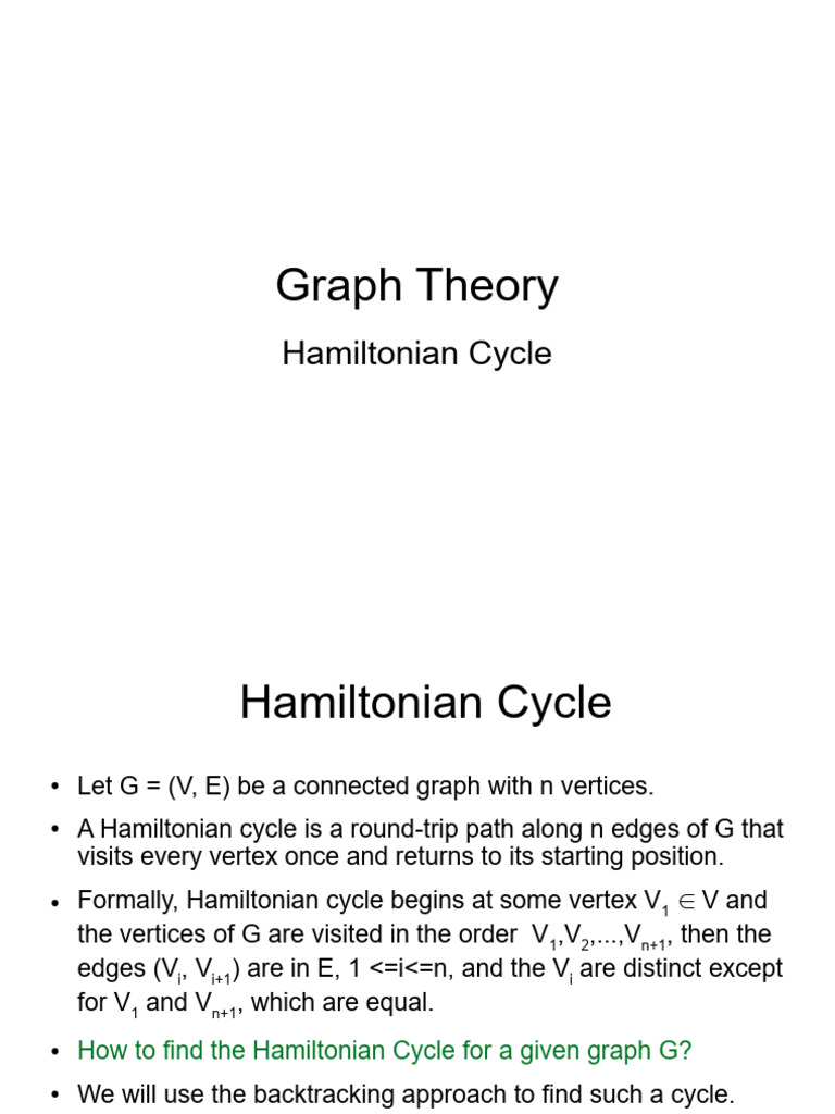 Graph Theory Lec Hamiltonian Cycle 03 | PDF | Vertex (Graph Theory ...