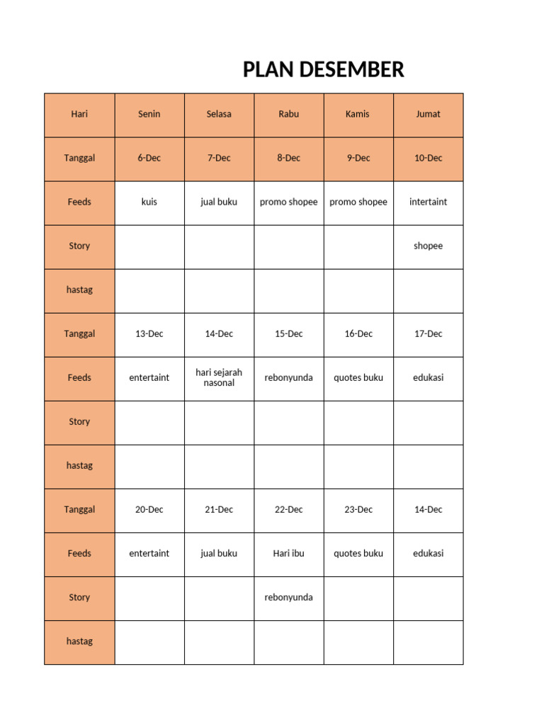 Plan Desember | PDF
