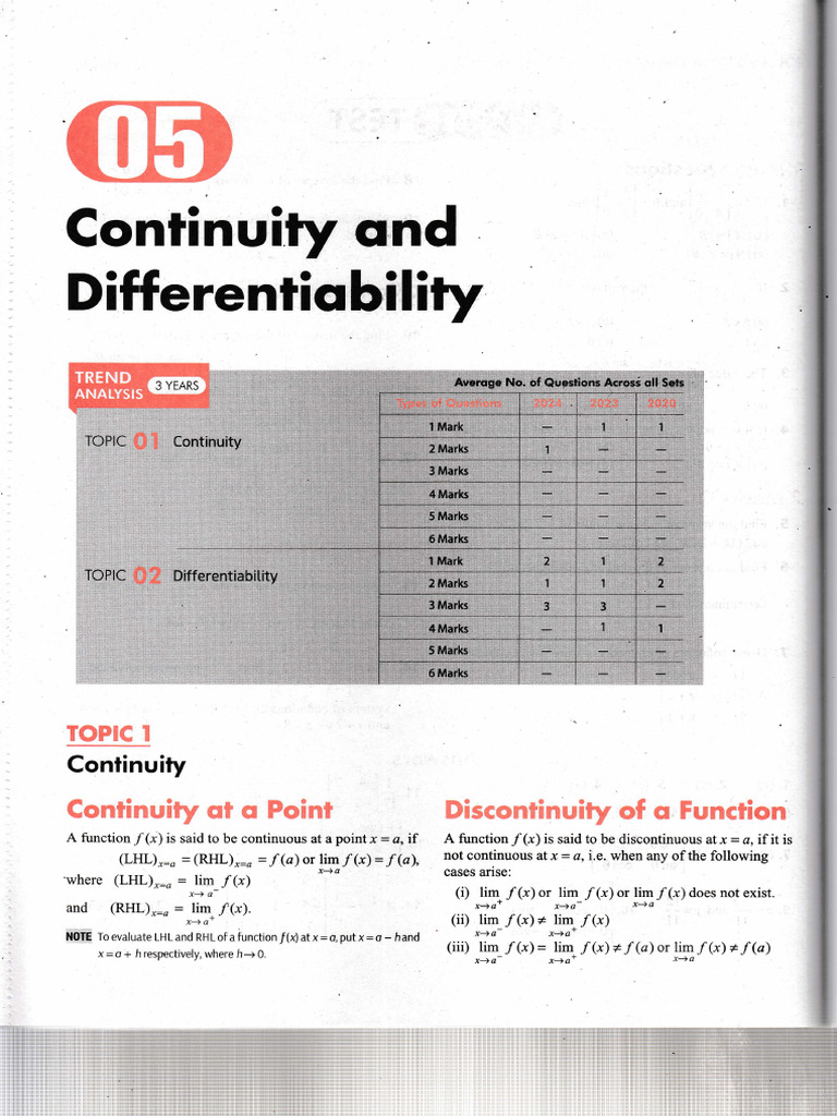 Continuity and Differentiability Explained | PDF | Function ...