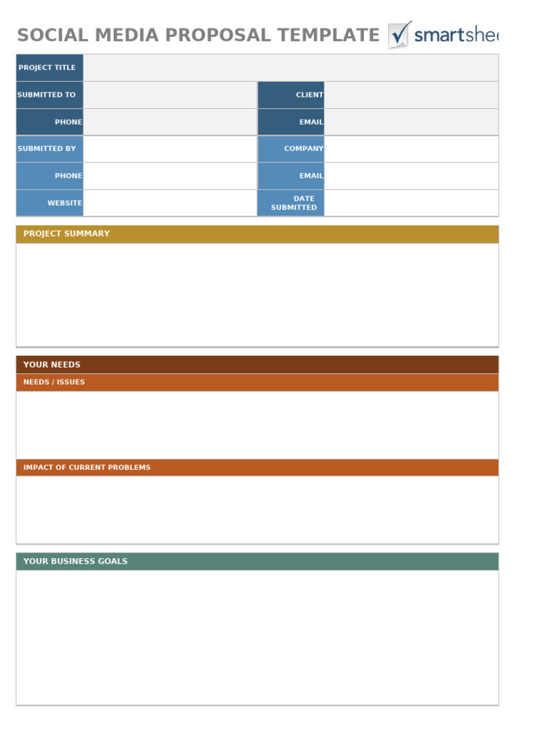 IC Social Media Proposal Template | PDF