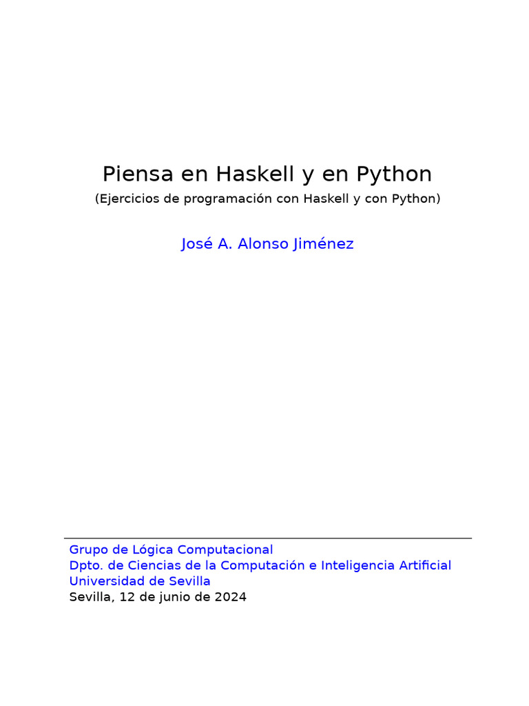 Ejercicios de Programación en Haskell y Python | PDF | Matemáticas ...