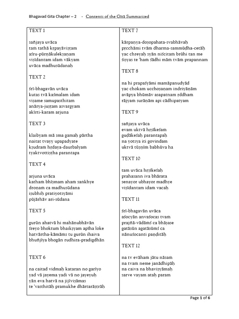 BG 02 Texts | PDF