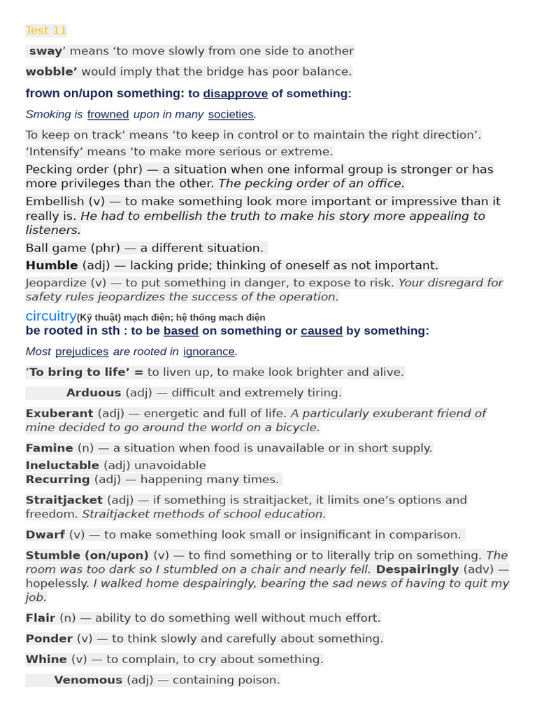 Understanding Key Vocabulary Terms | PDF