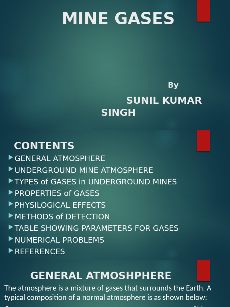 Understanding Mine Gases and Hazards | PDF | Carbon Monoxide | Nitrogen ...