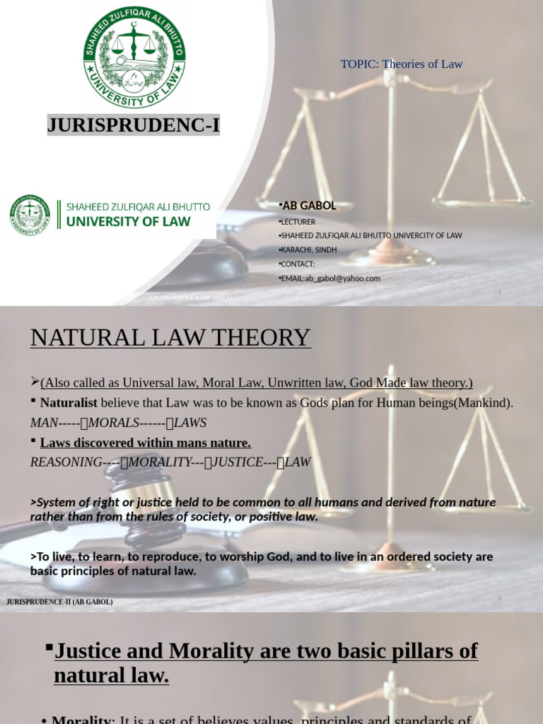 Natural Law and Legal Theories Overview | PDF | Natural Law | Jurisprudence