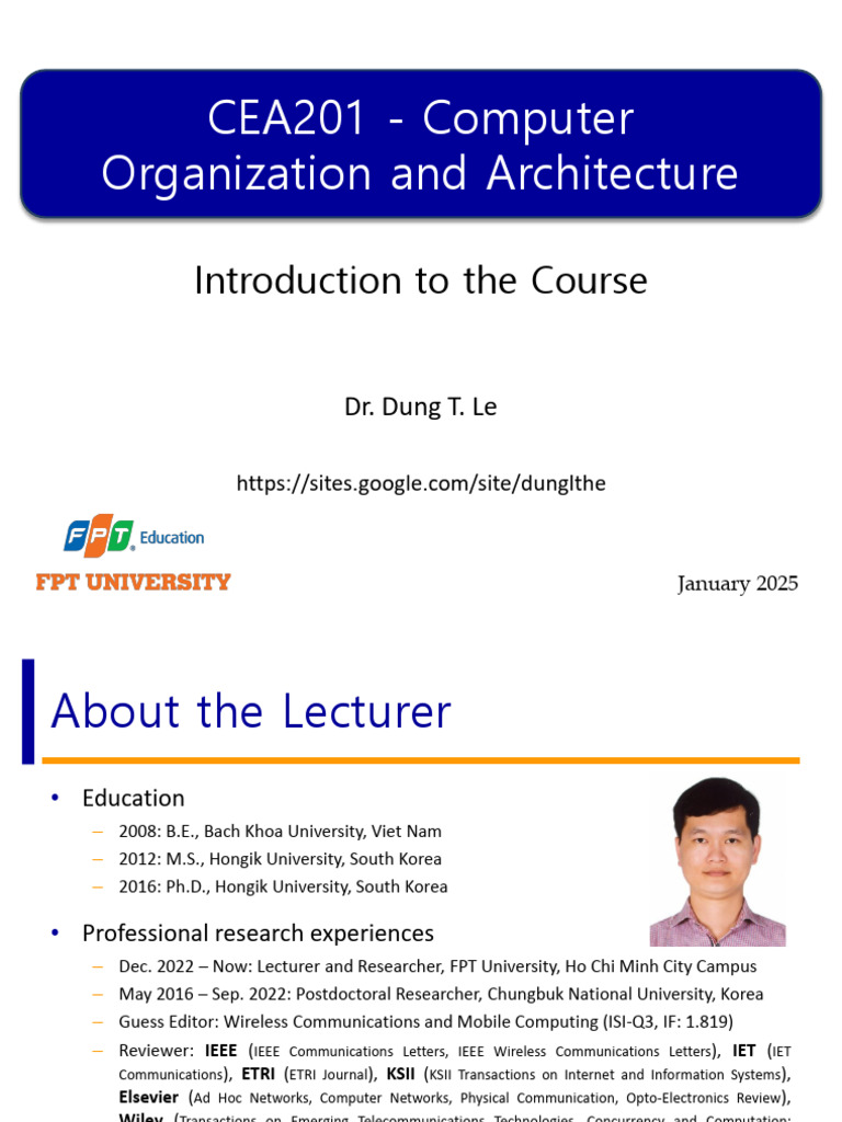 CEA201 - Chapter 0 - Introduction To The Course | PDF | Central ...