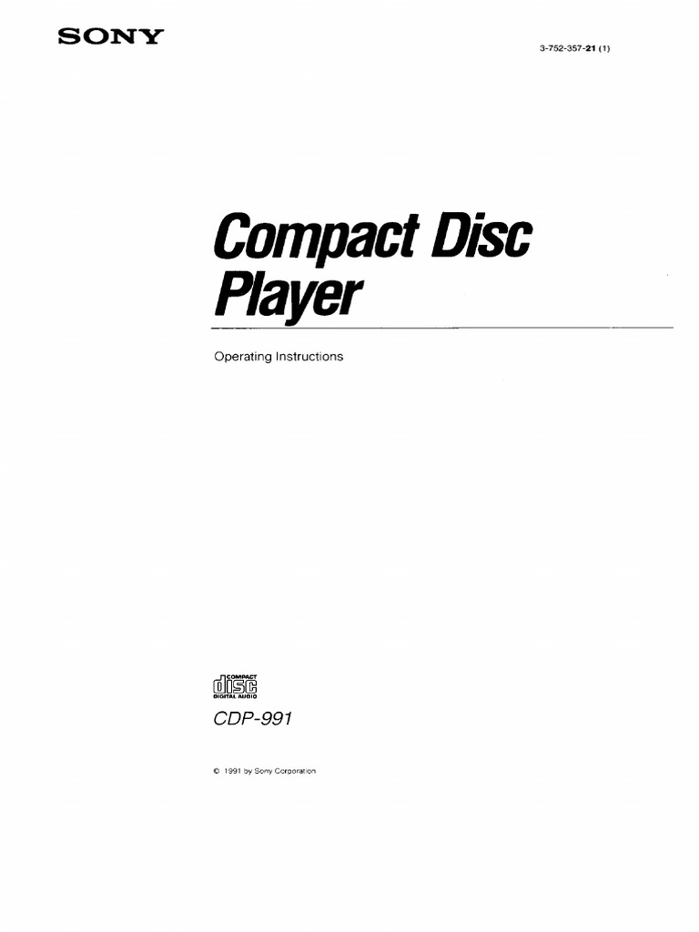 Manual - CDP-991 | PDF