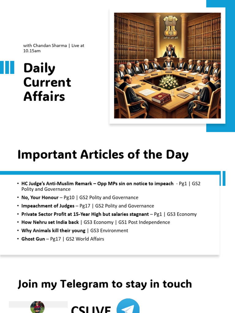 12.12.2024 - CSLIVE - Chandan Sharma Current Affairs | PDF ...