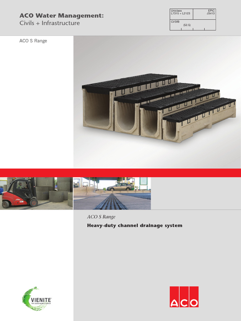 ACO S Range Heavy-Duty Drainage Solutions | PDF | Concrete | Road
