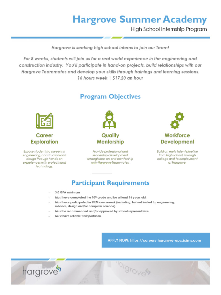 High School Academy Internship Flyer 2024 | PDF