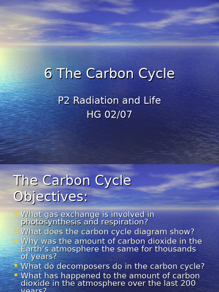 6 The Carbon Cycle (HG) | PDF
