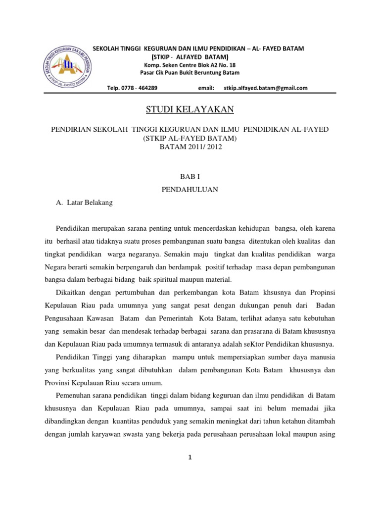 Studi Kelayakan Stkip