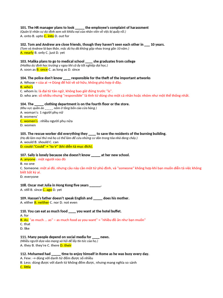 Part 5 - Test 3 | PDF