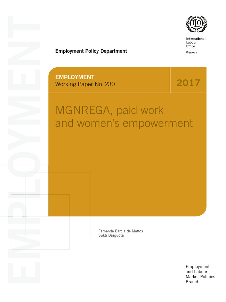 ILO Report On MGNREGA and Women Empowerment | PDF | Labour Economics ...