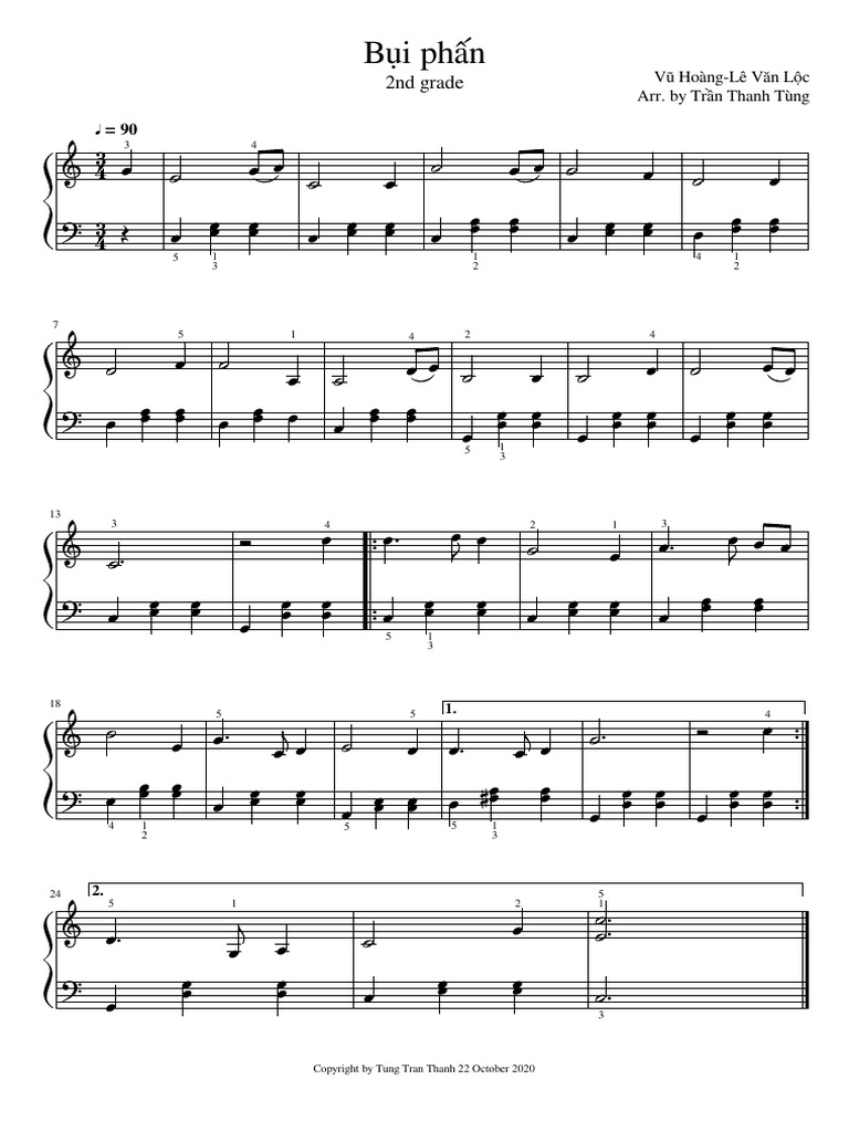 Bi - PHN Piano 2nd - Grade TTT | PDF | Vietnam