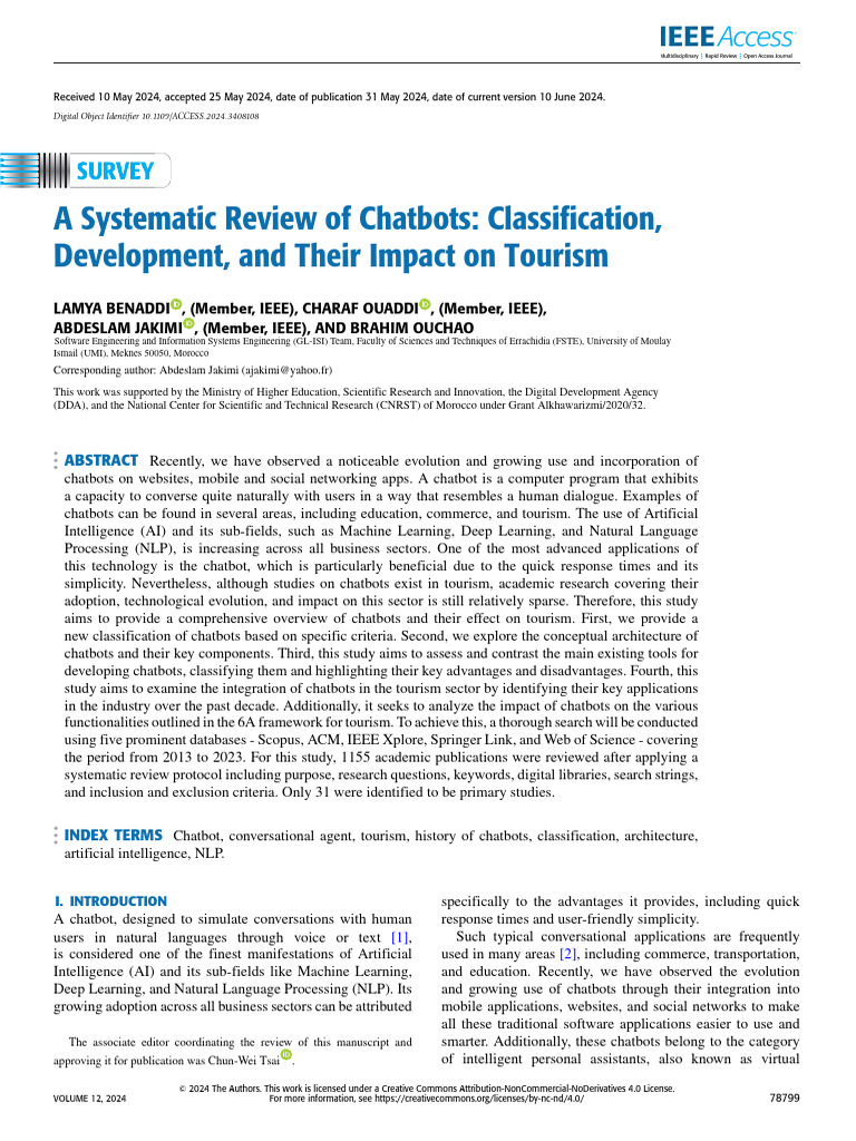 Chatbots in Tourism: A Systematic Review | PDF | Artificial ...