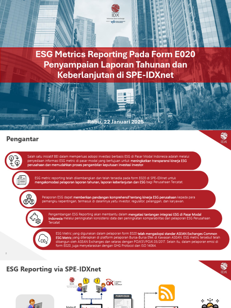 Pelaporan Metrik ESG di Form E020 | PDF
