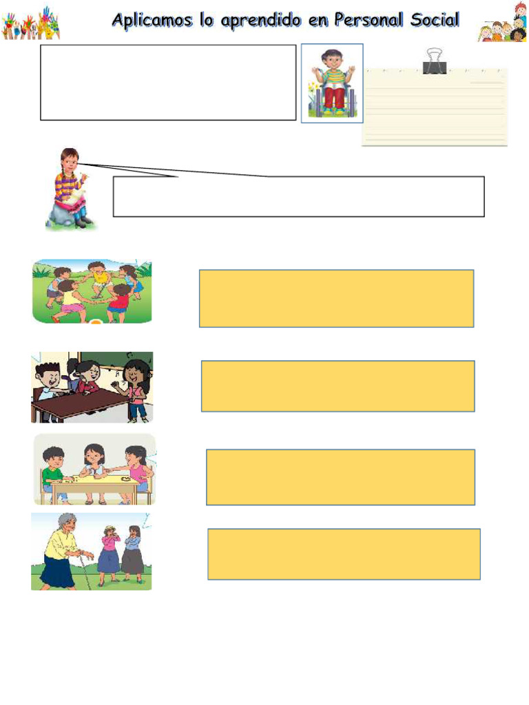 Ficha Personal Social Segundo Grado Sesion 1 Exp 1 Setiembre 2020 | PDF