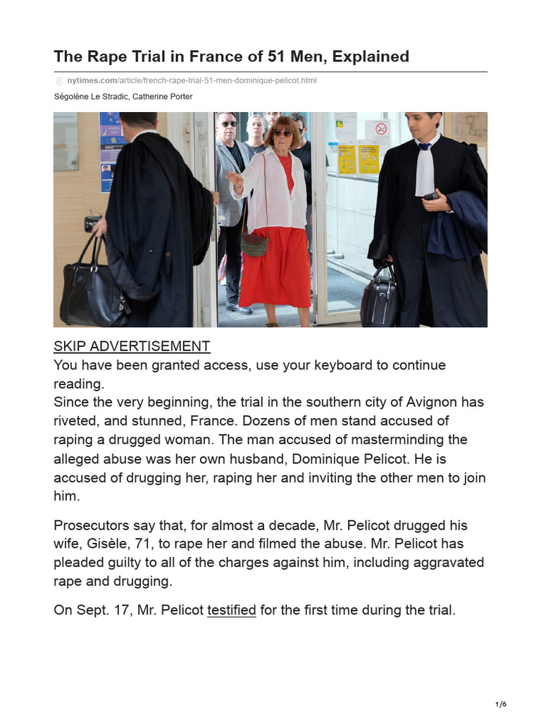 nytimes.com-The Rape Trial in France of 51 Men Explained | PDF ...