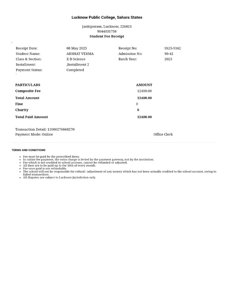 LPSC - Online Student Payment | PDF