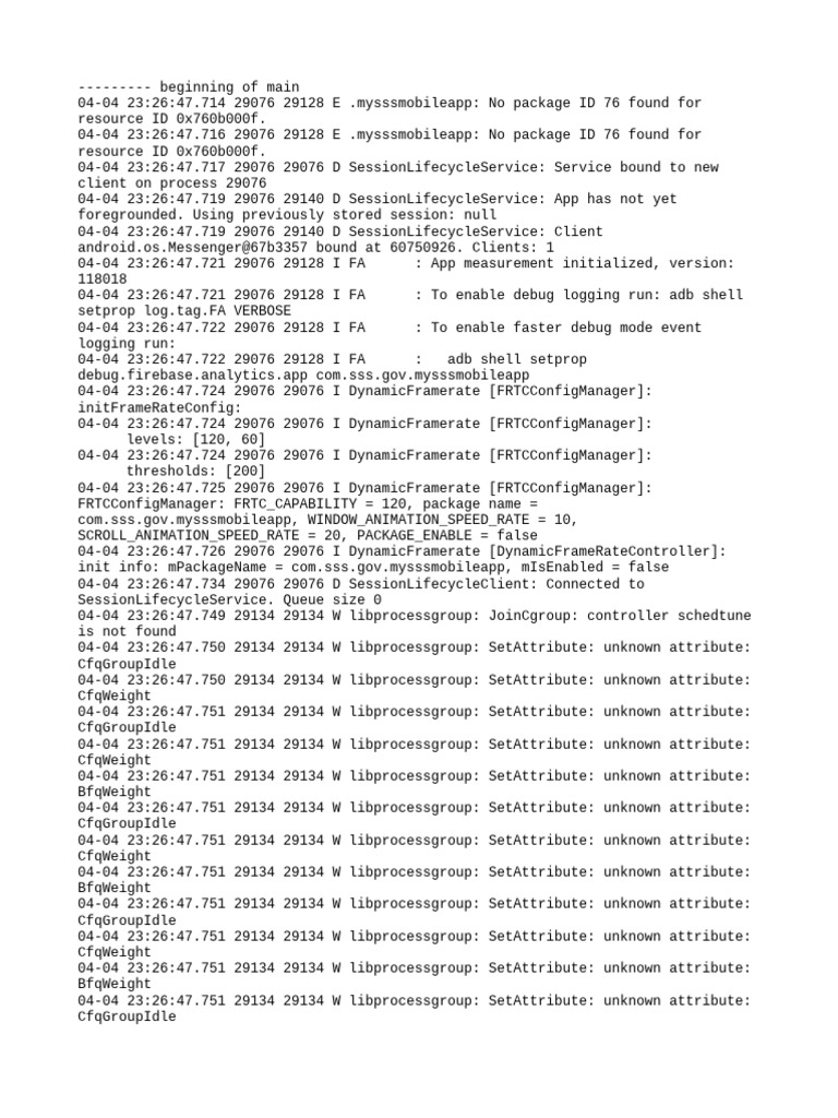 App Error Logs and Firebase Issues | PDF | Software Engineering ...