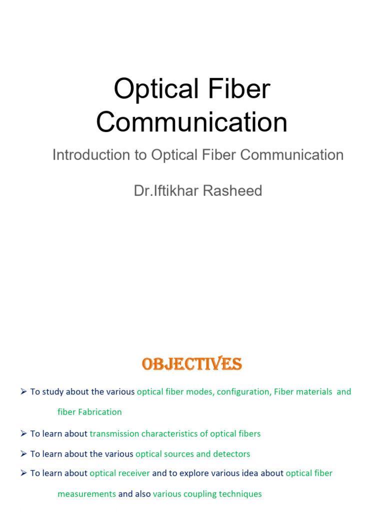 Introduction to Optical Fiber Communication | PDF | Fiber Optic ...