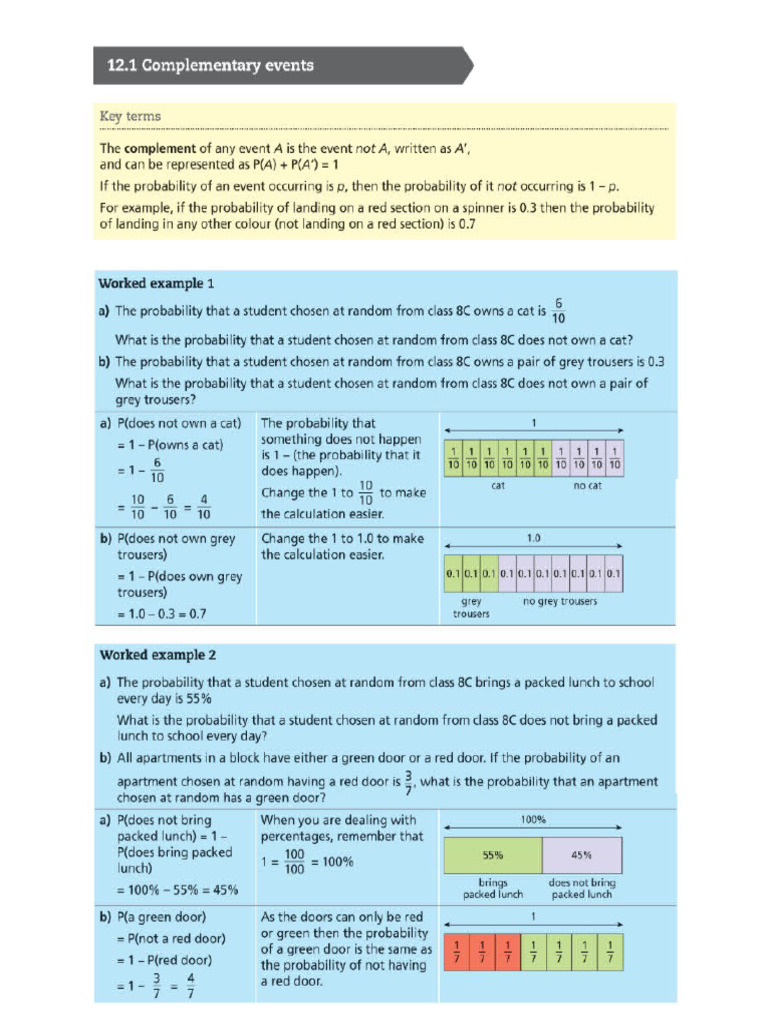 Book 7th - Chapter 12 - Complementary Events | PDF