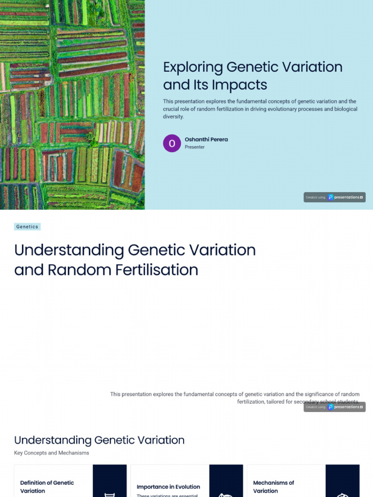 Understanding Genetic Variation and Random Fertilisation | PDF