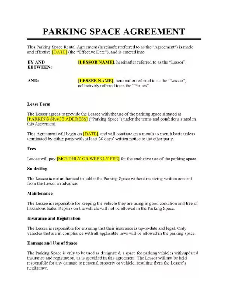 Parking Space | PDF