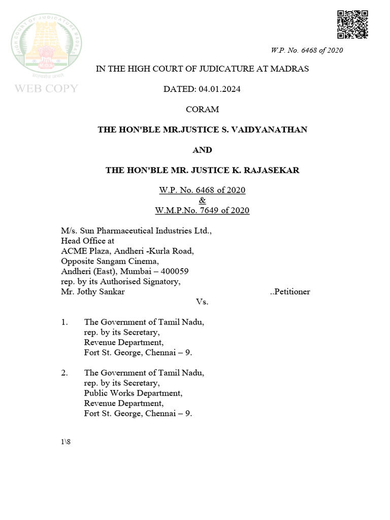 Adyar River Encroachment Case | PDF | Common Law | Legal Procedure