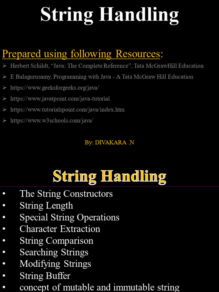 Java String Handling Techniques | PDF | String (Computer Science ...