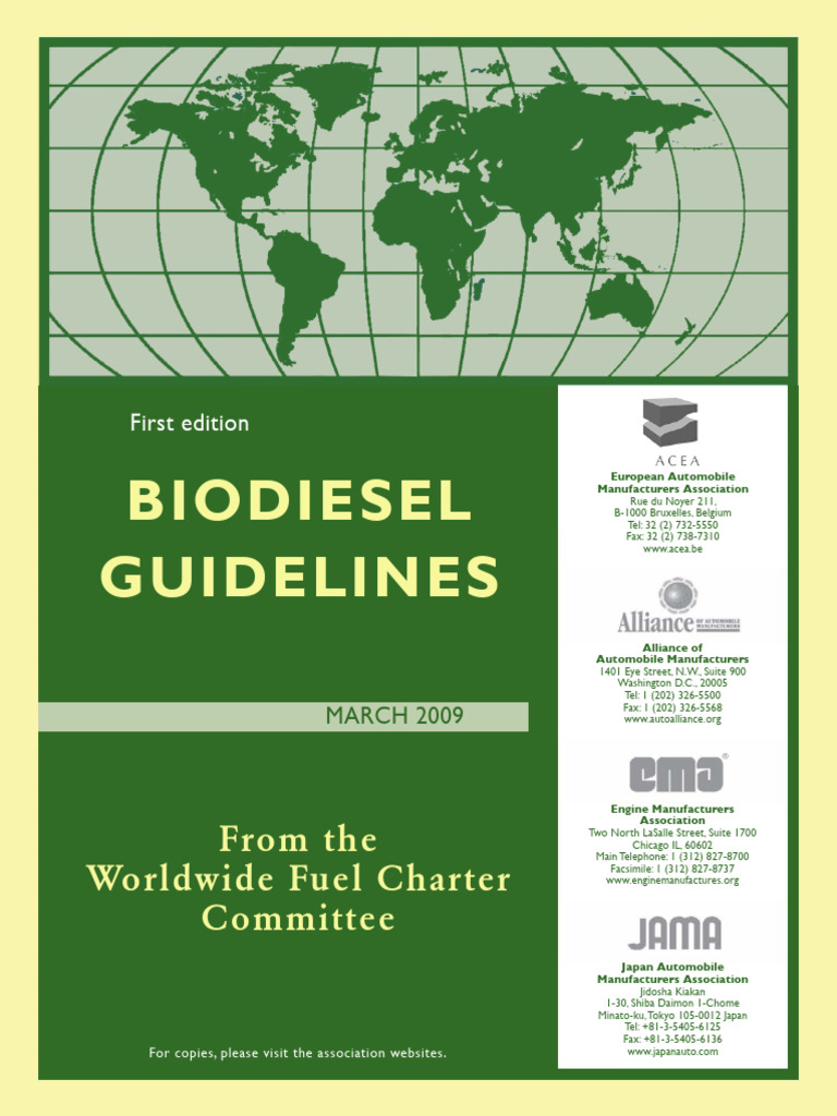 Biodiesel Quality Guidelines 2009 | PDF | Biodiesel | Glycerol